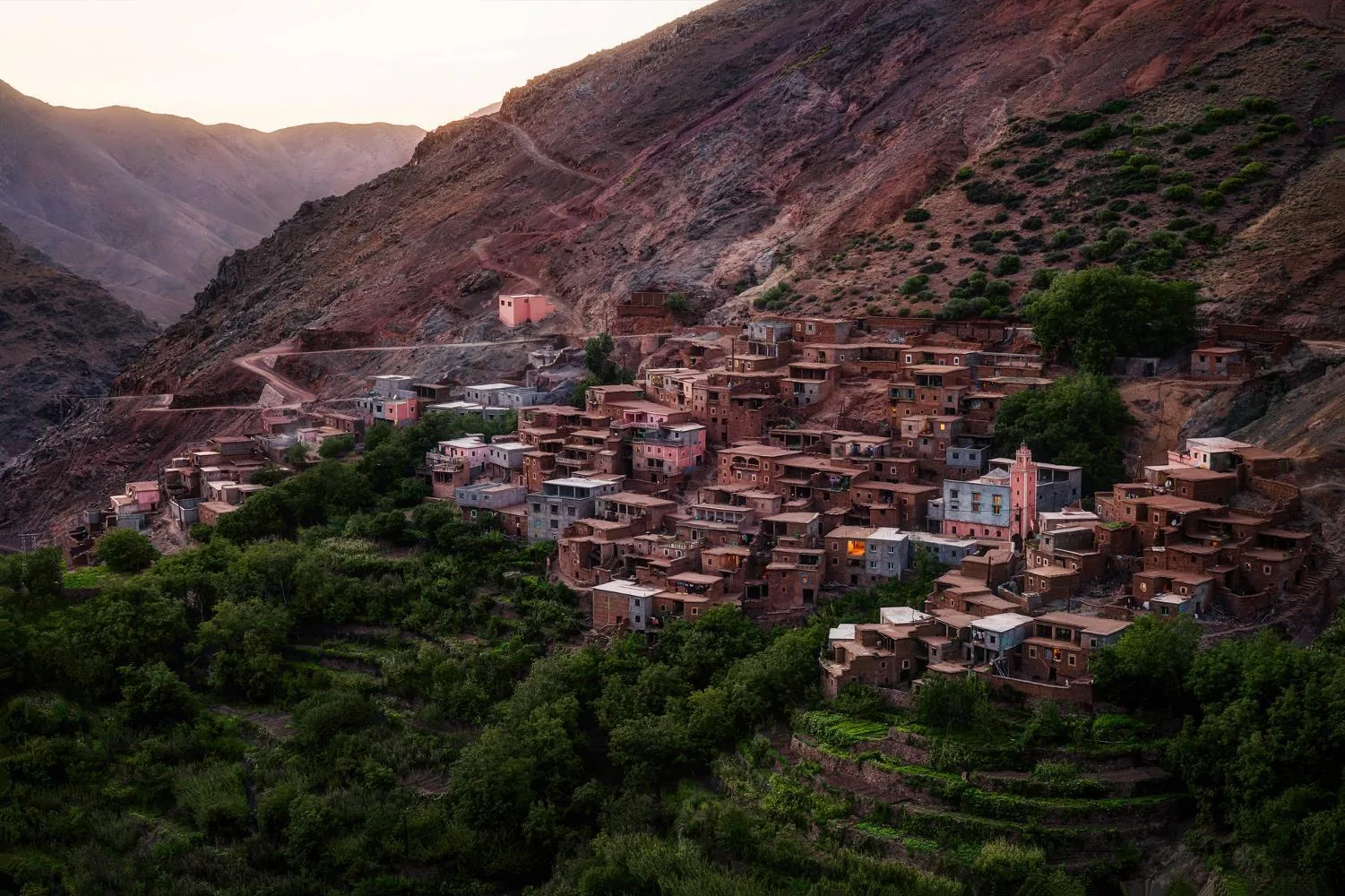 Valleys and terraced slopes of the High Atlas