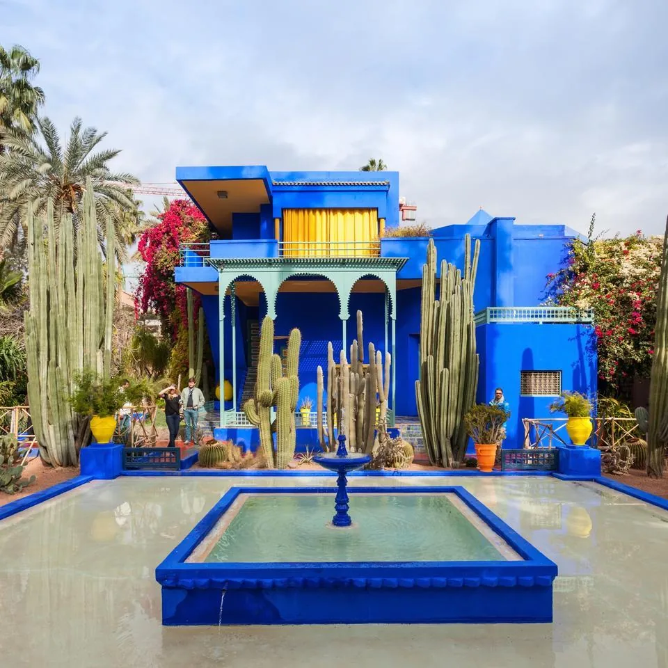 A tranquil garden courtyard in Marrakech