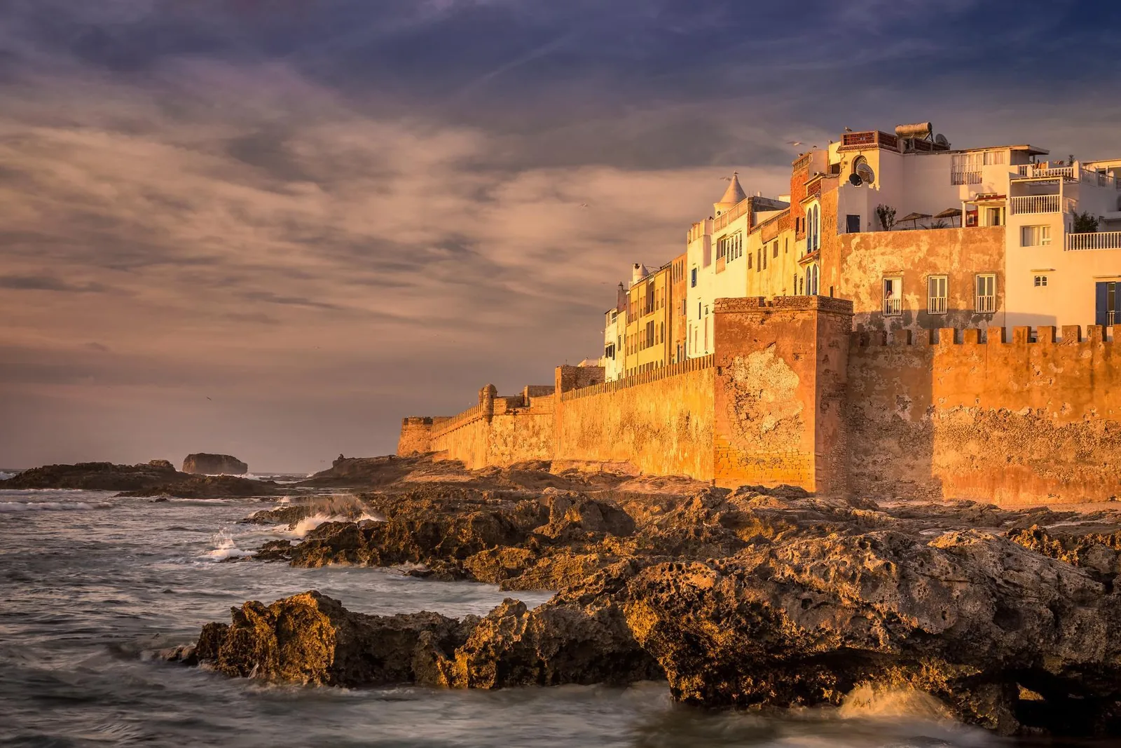 The ramparts of Essaouira above the Atlantic